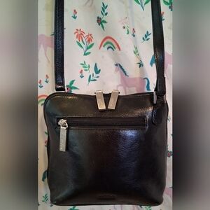 EUC Y2K Hobo International Nash Black Leather Boho Moto Casual Mini Purse Bag